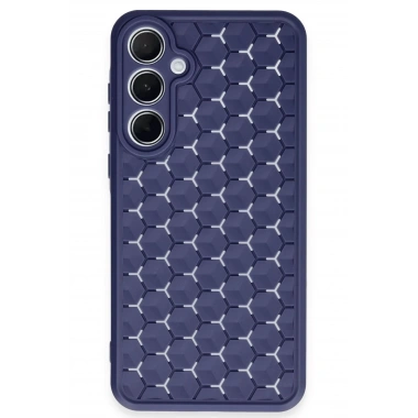Mey İthalat®  Samsung Galaxy A25 5G Kılıf Petek Silikon Kapak - Lacivert