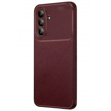 Mey İthalat®  Samsung Galaxy A26 Kılıf Auto Focus Karbon Kapak - Bordo