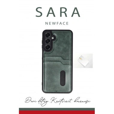Mey İthalat® Samsung Galaxy A26 Kılıf Sara Kartvizitli Deri Kılıf - Taba