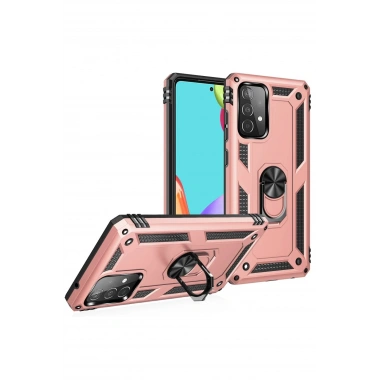 Mey İthalat® Samsung Galaxy A32 Kılıf Sofya Yüzüklü Silikon Kapak - Rose
