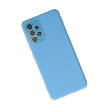 Mey İthalat® Samsung Galaxy A33 5G Kılıf Lansman Glass Kapak - Mavi