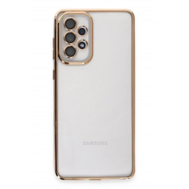 Mey İthalat®  Samsung Galaxy A33 5G Kılıf  Lensli Silikon - Gold