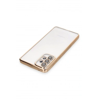 Mey İthalat®  Samsung Galaxy A33 5G Kılıf  Lensli Silikon - Gold