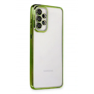 Mey İthalat®  Samsung Galaxy A33 5G Kılıf  Lensli Silikon - Yeşil