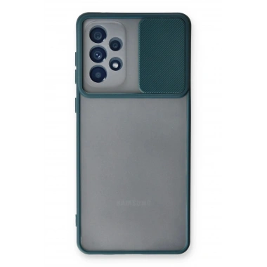 Mey İthalat® Samsung Galaxy A33 5G Kılıf Palm Buzlu Kamera Sürgülü Silikon - Yeşil