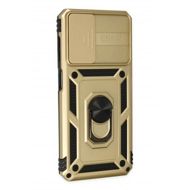Mey İthalat®  Samsung Galaxy A33 5G Kılıf Pars Lens Yüzüklü Silikon - Gold