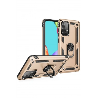 Mey İthalat® Samsung Galaxy A33 5G Kılıf Sofya Yüzüklü Silikon Kapak - Gold