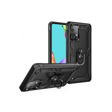 Mey İthalat® Samsung Galaxy A33 5G Kılıf Sofya Yüzüklü Silikon Kapak - Siyah