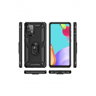 Mey İthalat® Samsung Galaxy A33 5G Kılıf Sofya Yüzüklü Silikon Kapak - Siyah
