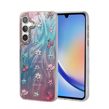 Mey İthalat® Samsung Galaxy A34 5G Kılıf Blade Aynalı Desenli Kapak - Desen 4