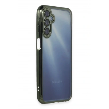 Mey İthalat®  Samsung Galaxy A35 5G Kılıf  Lensli Silikon - Yeşil