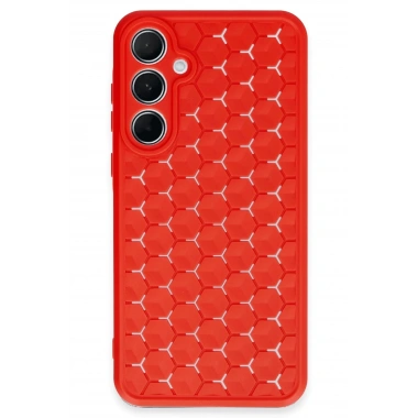 Mey İthalat® Samsung Galaxy A35 5G Kılıf Petek Silikon Kapak - Kırmızı
