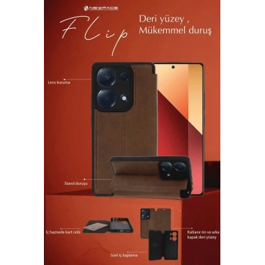 Mey İthalat®  Samsung Galaxy A36 Kılıf Flip Cover - Koyu Yeşil