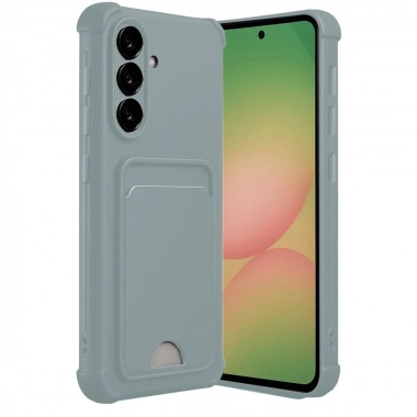 Mey İthalat®  Samsung Galaxy A36 Kılıf Kelvin Kartvizitli Silikon - Açık Yeşil