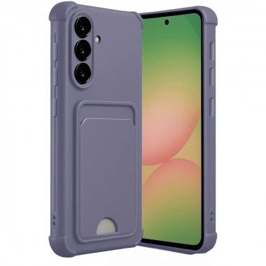 Mey İthalat®  Samsung Galaxy A36 Kılıf Kelvin Kartvizitli Silikon - Lila