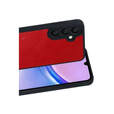 Mey İthalat® Samsung Galaxy A37 5G Aras Deri Kapak - Kırmızı