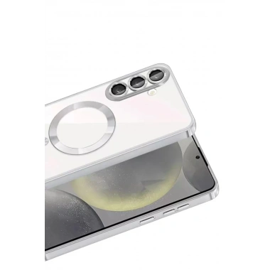 Mey İthalat®  Samsung Galaxy A37 5G Kross Magneticsafe Kapak - Gümüş