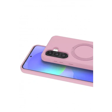 Mey İthalat®  Samsung Galaxy A37 5G Regal Magsafe Standlı Kapak - Açık Pembe