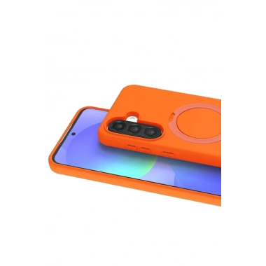 Mey İthalat®  Samsung Galaxy A37 5G Regal Magsafe Standlı Kapak - Turuncu