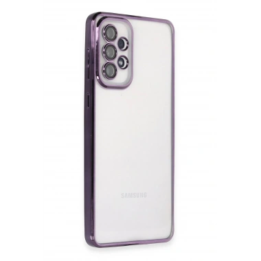 Mey İthalat®  Samsung Galaxy A53 5G Kılıf  Lensli Silikon - Mor