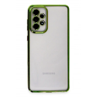 Mey İthalat®  Samsung Galaxy A53 5G Kılıf  Lensli Silikon - Yeşil