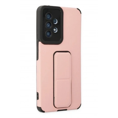 Mey İthalat® Samsung Galaxy A53 5G Kılıf Mega Standlı Silikon - Pudra