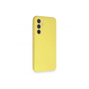 Mey İthalat®  Samsung Galaxy A54 5G Kılıf Nano içi Kadife Silikon - Sarı