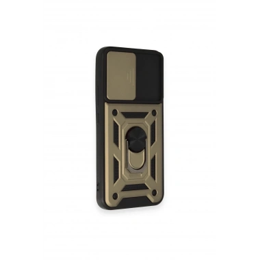 Mey İthalat®  Samsung Galaxy A54 5G Kılıf Pars Lens Yüzüklü Silikon - Gold