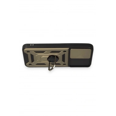 Mey İthalat®  Samsung Galaxy A54 5G Kılıf Pars Lens Yüzüklü Silikon - Gold