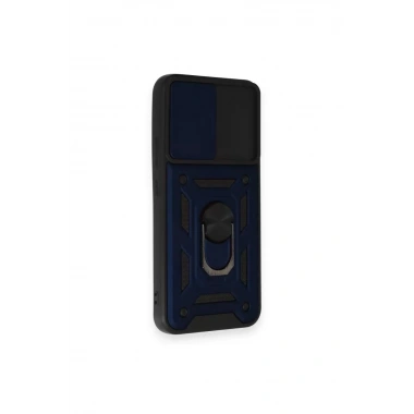 Mey İthalat®  Samsung Galaxy A54 5G Kılıf Pars Lens Yüzüklü Silikon - Lacivert