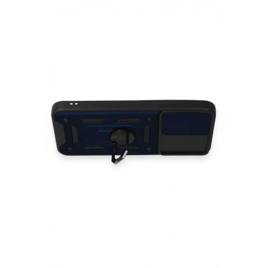Mey İthalat®  Samsung Galaxy A54 5G Kılıf Pars Lens Yüzüklü Silikon - Lacivert