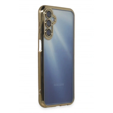 Mey İthalat®  Samsung Galaxy A55 5G Kılıf  Lensli Silikon - Gold