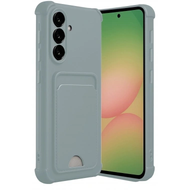 Mey İthalat®  Samsung Galaxy A56 Kılıf Kelvin Kartvizitli Silikon - Açık Yeşil