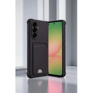 Mey İthalat®  Samsung Galaxy A56 Kılıf Kelvin Kartvizitli Silikon - Bordo