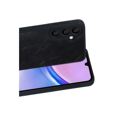Mey İthalat®  Samsung Galaxy A57 5G Aras Deri Kapak - Siyah