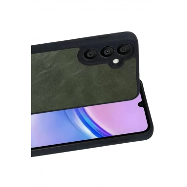 Mey İthalat®  Samsung Galaxy A57 5G Aras Deri Kapak - Yeşil