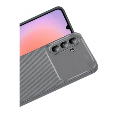 Mey İthalat®  Samsung Galaxy A57 5G Auto Focus Karbon Kapak - Gri