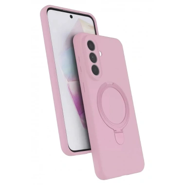 Mey İthalat®  Samsung Galaxy A57 5G Regal Magsafe Standlı Kapak - Açık Pembe