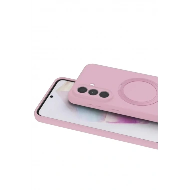Mey İthalat®  Samsung Galaxy A57 5G Regal Magsafe Standlı Kapak - Açık Pembe
