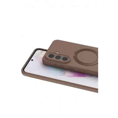 Mey İthalat®  Samsung Galaxy A57 5G Regal Magsafe Standlı Kapak - Çöl Titanyum