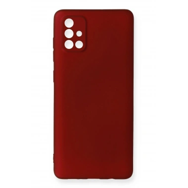 Mey İthalat®  Samsung Galaxy A71 Kılıf First Silikon - Bordo