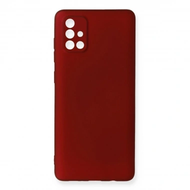 Mey İthalat®  Samsung Galaxy A71 Kılıf First Silikon - Bordo