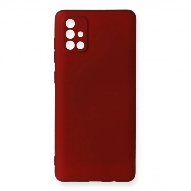 Mey İthalat®  Samsung Galaxy A71 Kılıf First Silikon - Bordo
