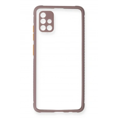 Mey İthalat® Samsung Galaxy A71 Kılıf Miami Şeffaf Silikon - Açık Mor