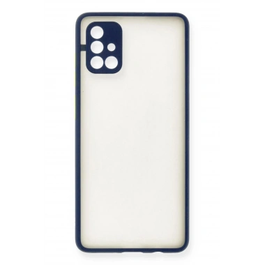 Mey İthalat®  Samsung Galaxy A71 Kılıf Montreal Silikon Kapak - Lacivert