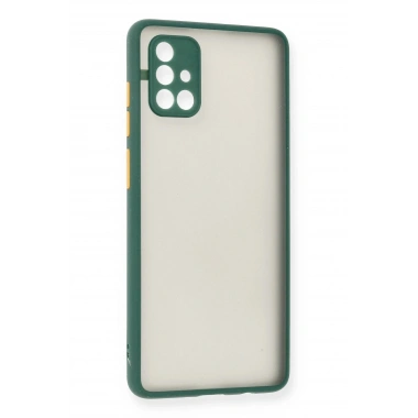 Mey İthalat®  Samsung Galaxy A71 Kılıf Montreal Silikon Kapak - Yeşil