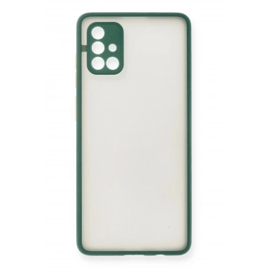 Mey İthalat®  Samsung Galaxy A71 Kılıf Montreal Silikon Kapak - Yeşil