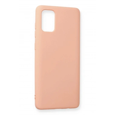 Mey İthalat®  Samsung Galaxy A71 Kılıf Nano içi Kadife Silikon - Pudra