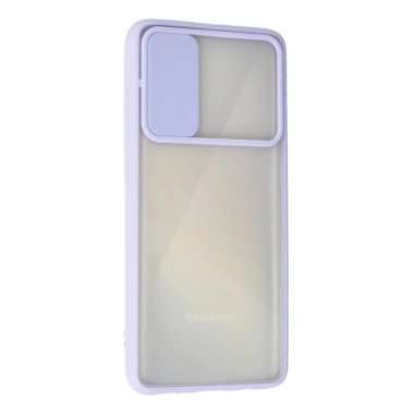 Mey İthalat® Samsung Galaxy A71 Kılıf Palm Buzlu Kamera Sürgülü Silikon - Lila