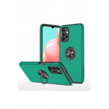 Mey İthalat®  Samsung Galaxy A72 Kılıf Elit Yüzüklü Kapak - Yeşil